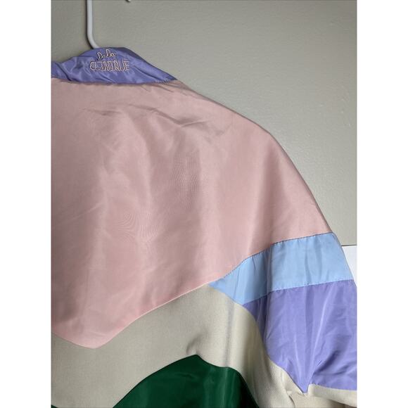 Cotton Sugar DoDo Clinique PASTEL COLOR PINK PURPLE WINDRUNNER JACKET 80s Style - Picture 14 of 16